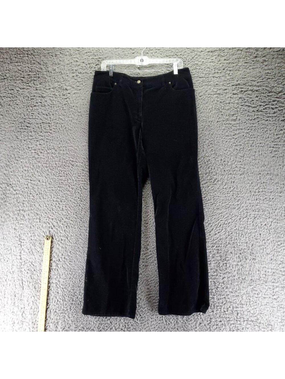 Nygard Jeans Womens 12 Black Stretch Corduroy Straight Leg